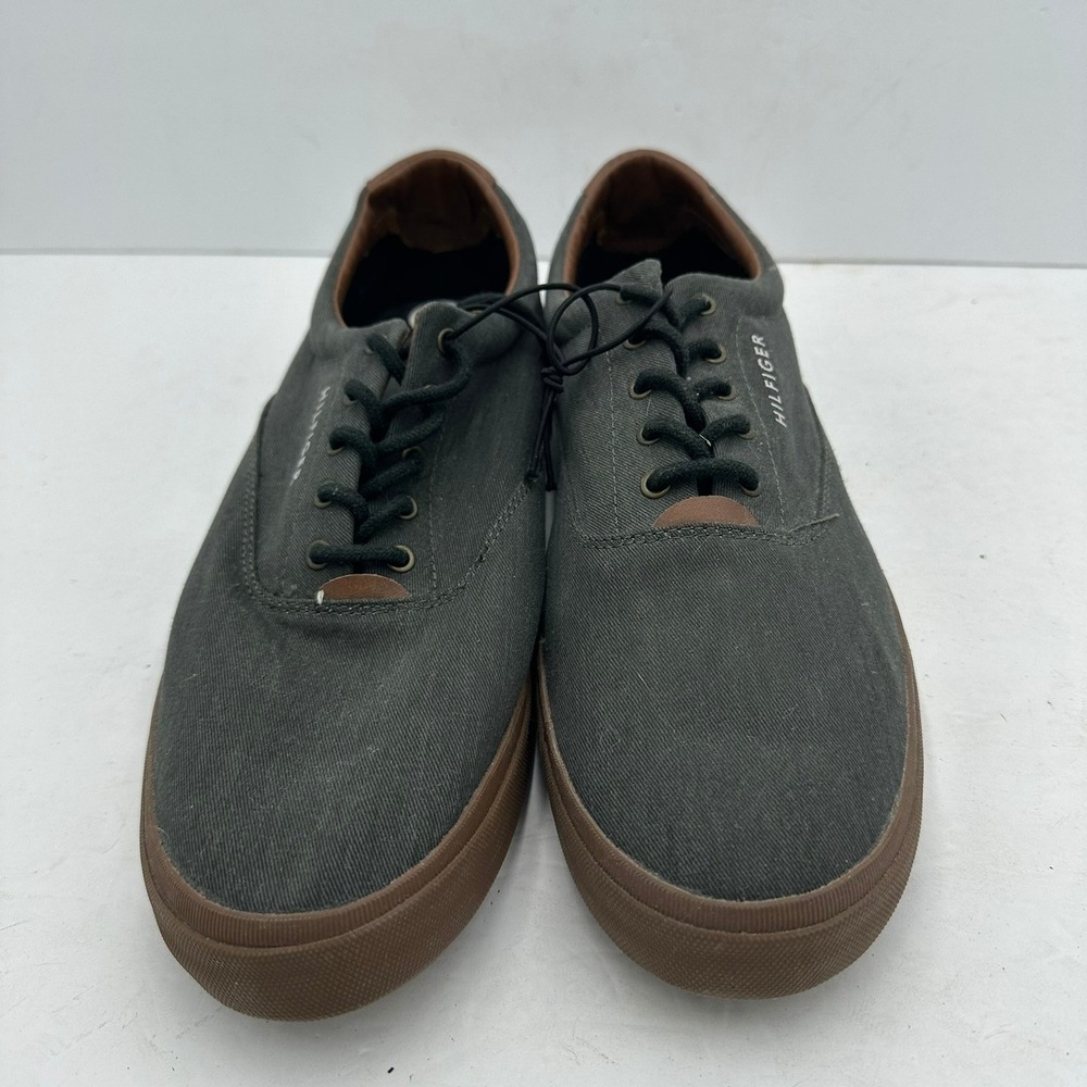 Tommy Hilfiger Mens Canvas‎ Sneakers Preppy Gum Sole Low Top Shoes Size 13